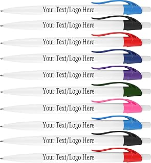 Sponsored Ad - Personalized Pens With your Custom Logo or Text-500 Pack Bulk-for Businesses, Parties, and Events, Custom Printed Ballpoint Click Pens, Assorted Trim Colors, Black Ink