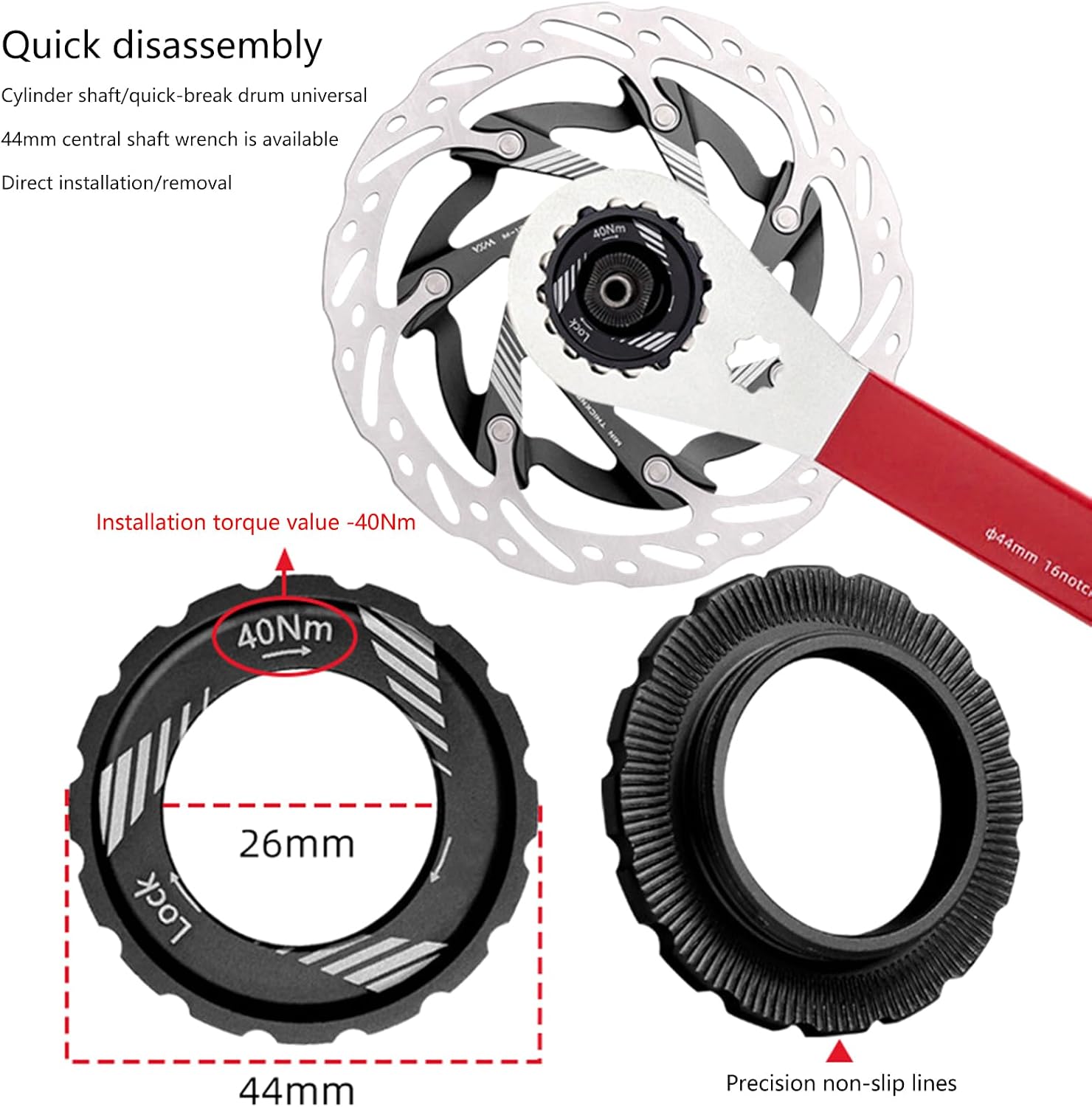 160mm Central Locking Bike Brake Rotors Hollow Road Bike Brake Rotor Hydraulic Centerlock Disc Rotor
