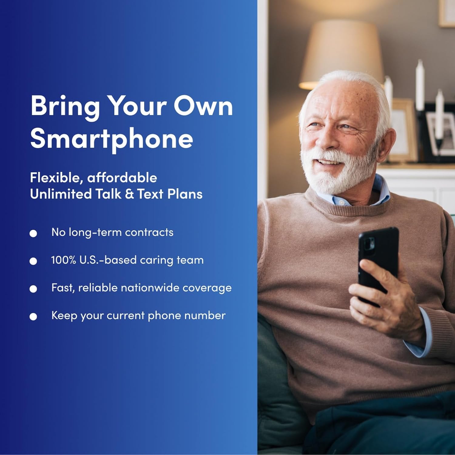 Lively SIM/e-SIM Kit - Unlimited Talk, Text & Unlimited Data - Access to Urgent Response & Caregiver App - Keep Your Phone Number - Easy Activation - Bring Your Own Smartphone - No Lively Phone Needed