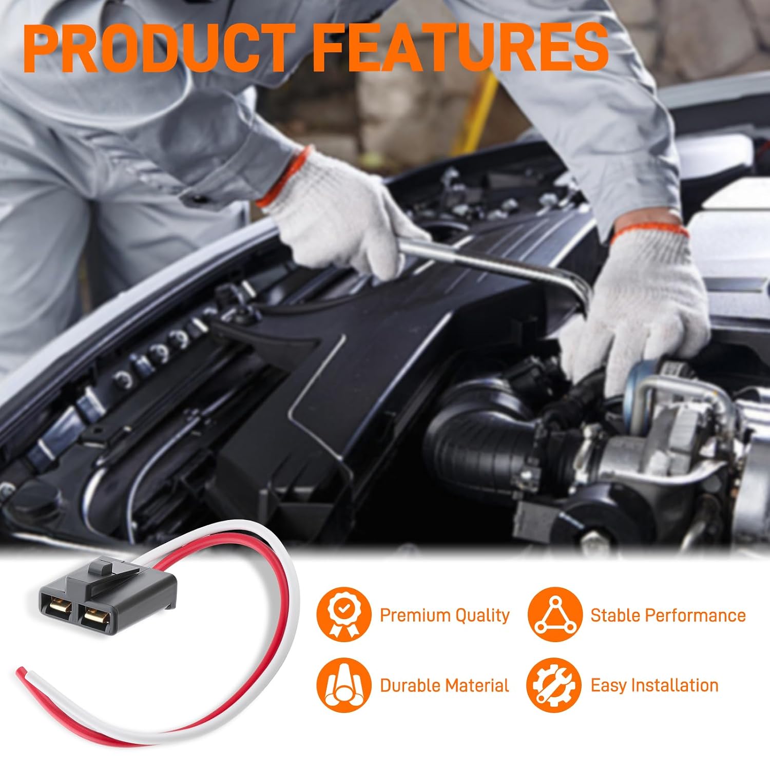 Alternator Pigtail Connector Replacement for PT2288, Alternator Connector Wire Harness Compatible with 72-88 GM Cars Trucks 10SI 12SI 15SI 17SI