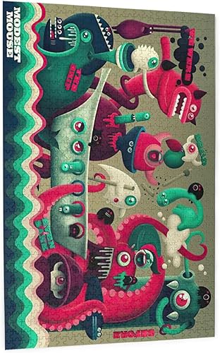 Miniatura 2 de Modest Rock Band Mouse Buffalo Games - Rompecabezas de madera para adultos, rompecabezas de 1000 piezas, rompecabezas de 1000 piezas con caja