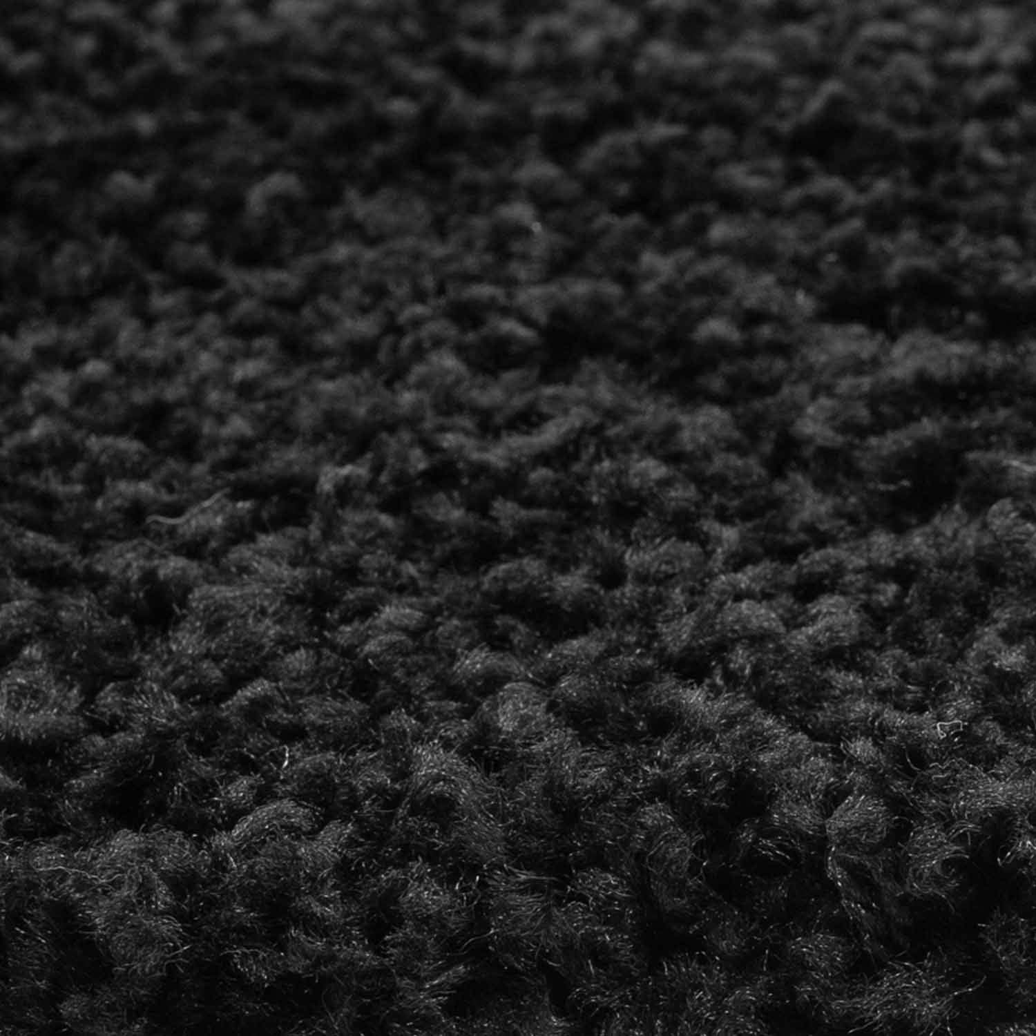 ayshaggy Shaggy - Tapis à Poils Longs - Couleur Unie - Noir - Doux et Moelleux - pour Le Salon - Dimensions : 230 x 320 cm