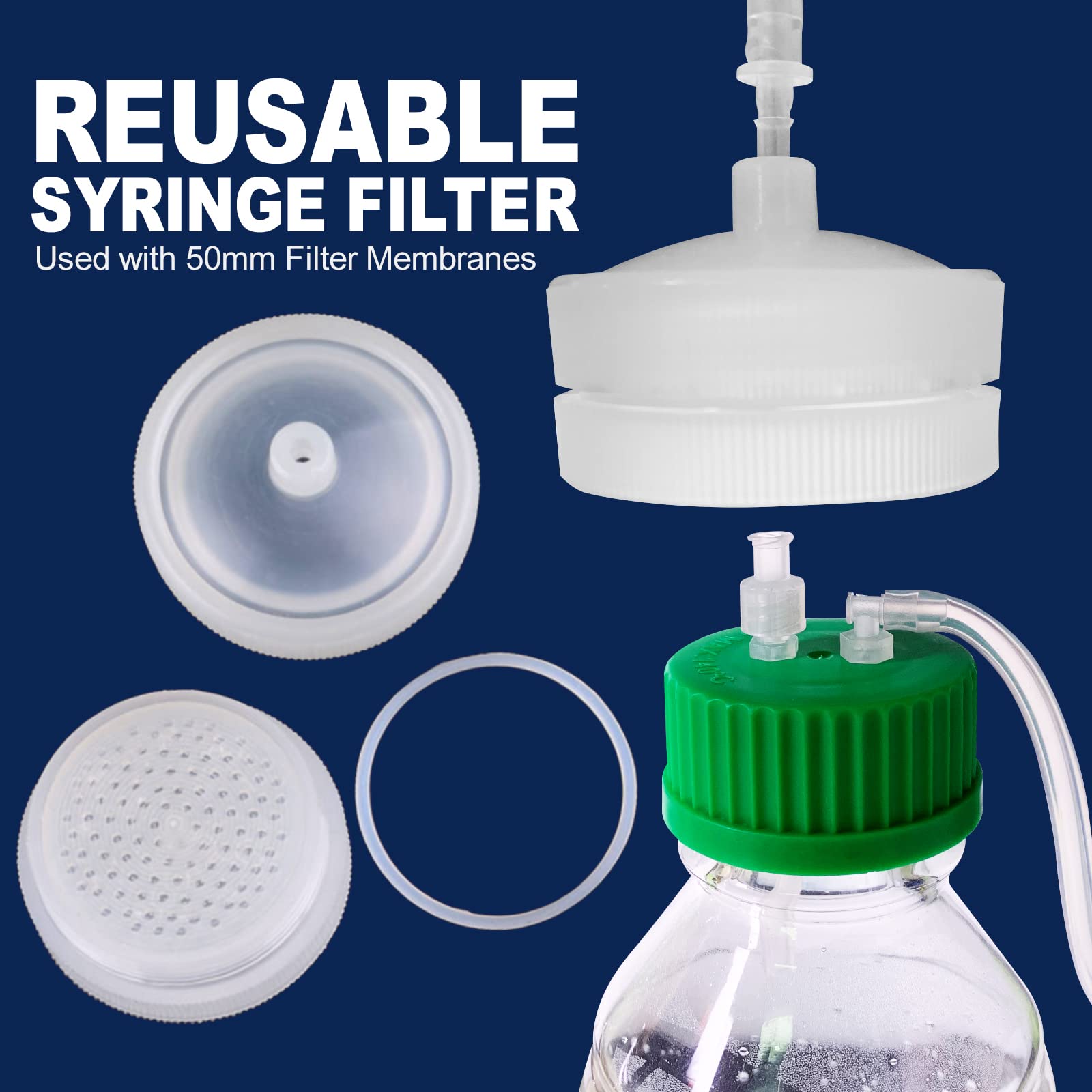 GL45 Tappo per filtro sottovuoto sterile con membrana PES/MCE, filtro sottovuoto con tappo per bottiglie GL45