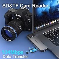 Vista 5 de MOKiN Adaptador multipuerto USB C Hub Mac Dongle para MacBook Pro/Air con puerto HDMI 4K, Gigabit Ethernet, 2 USB, lector de tarjetas TF/SD, USB-C