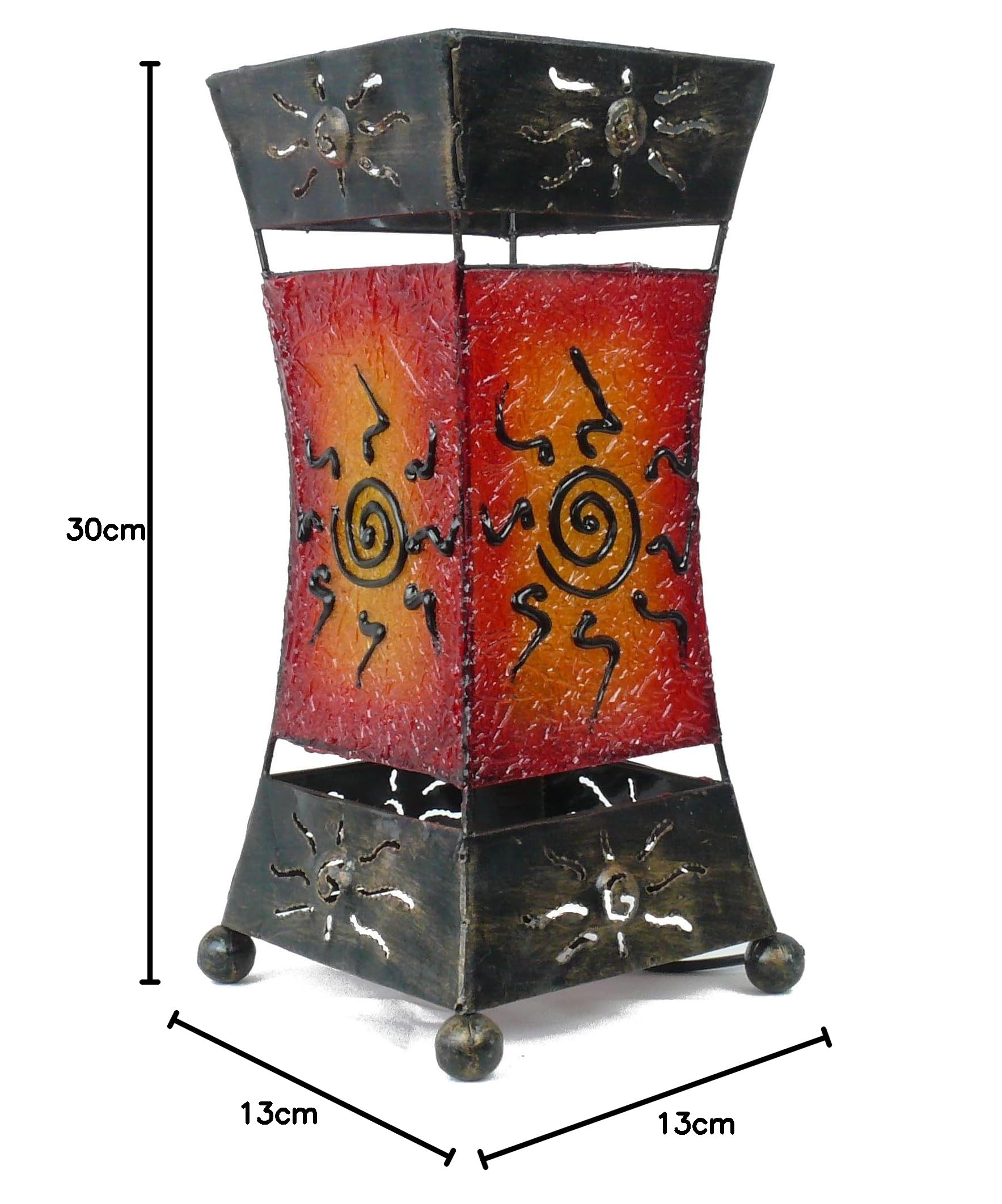 Lampe de table XENIA en métal et résine, Lumière de dècoration, hauteur env. 30 cm, luminaire d'ambiance