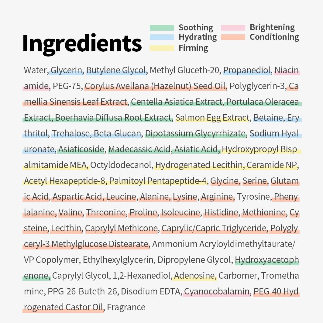 1.618 Salmon Firming Sleeping Mask 3.53oz - Korean Overnight Moisturizer Face Cream with Peptide, Vit-P, Beta Glucan, Centella Asiatica, Ceramide NP, Niacinamide, Adenosine, Trehalose - Image 9