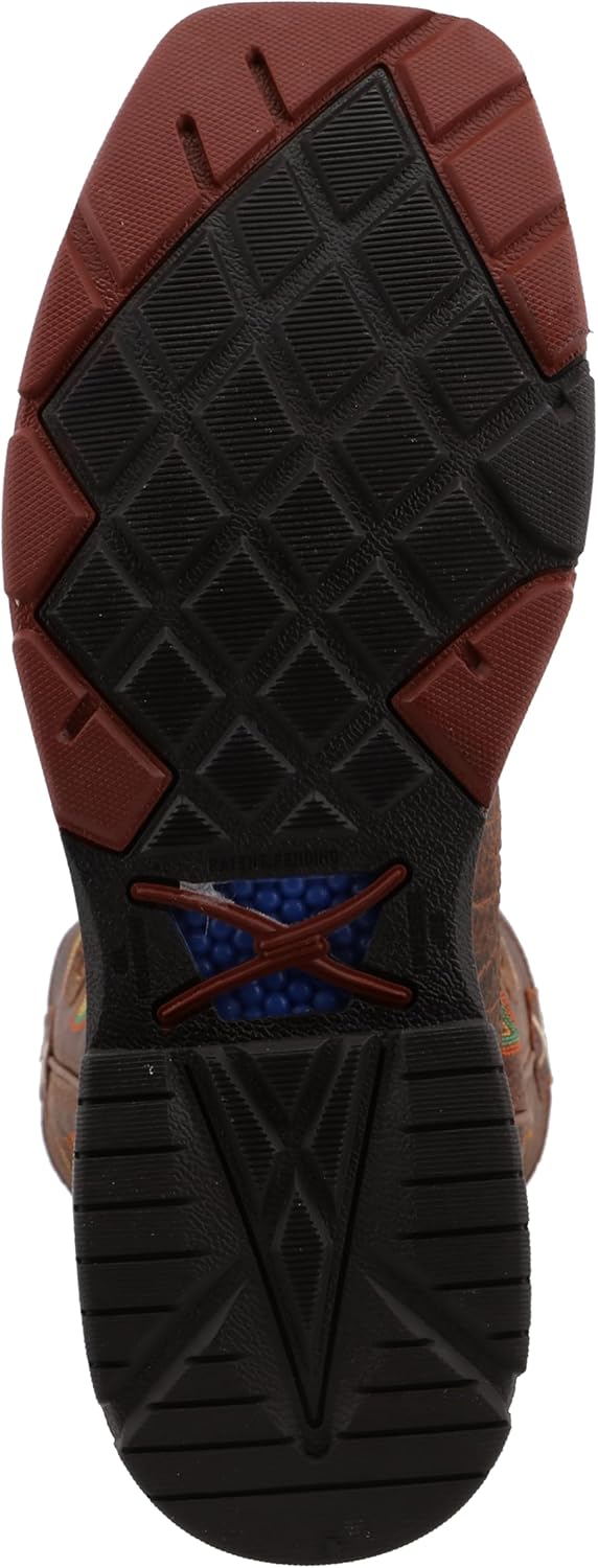 Twisted X Men's 12" Nano Composite Toe Western Work Boot, Square Toe with CellStretch, Tan & Tan, 9 EE - Image 6