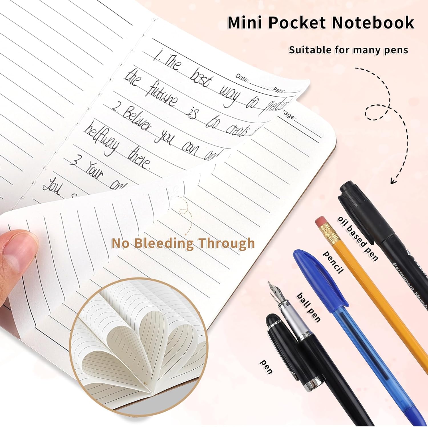 BESARME 60 Packs Mini Notebooks Bulk, Lined Pages Small Pocket Notebook Kraft Paper Small Journal Memo Notepads for Students School Supplies Prizes Classroom Gift Exchange