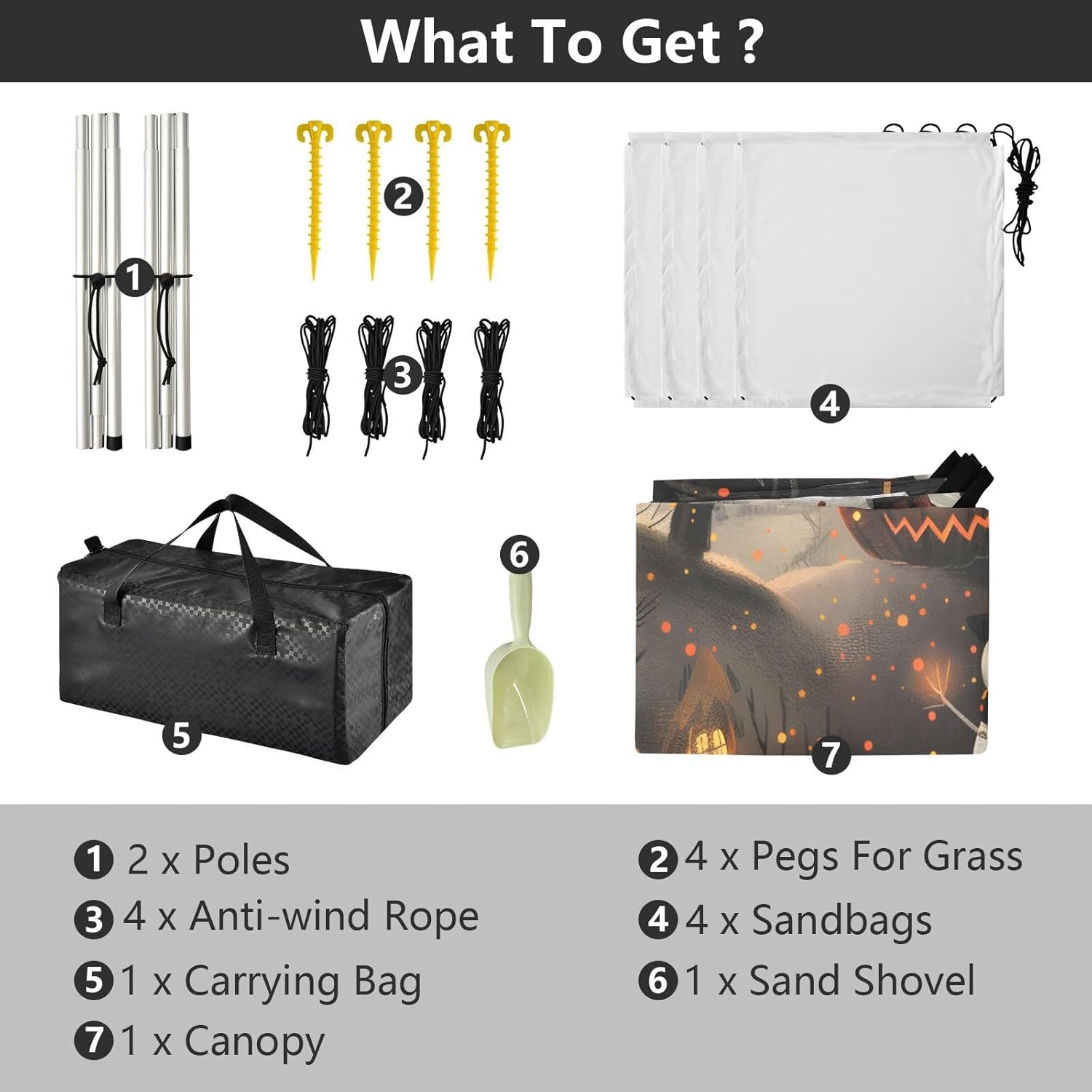 ALAZA Halloween Pumpkin Snowman Beach Tent Sun Shelter UPF50+ Protection Beach Shade Canopy w/ 4 Sandbags for Outdoor Camping, Fishing, Backyard Fun, Picnic, 10x9 ft