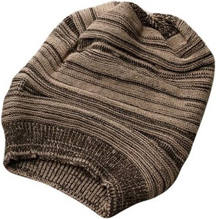 KUU Men and Women Fashionable In The Korean Version Of Foreign Trade, Summer, Fall, Double-Color Fold Thousand Layer Of Pile Cap Pile Of Hip Hop Dance Knitted Hats (Coffee)