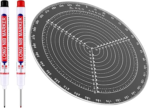 11.811 in de diámetro, 12 pulgadas de diámetro, buscador central redondo más grande, brújula, círculos de dibujo, tornos y torneros de madera, ideal
