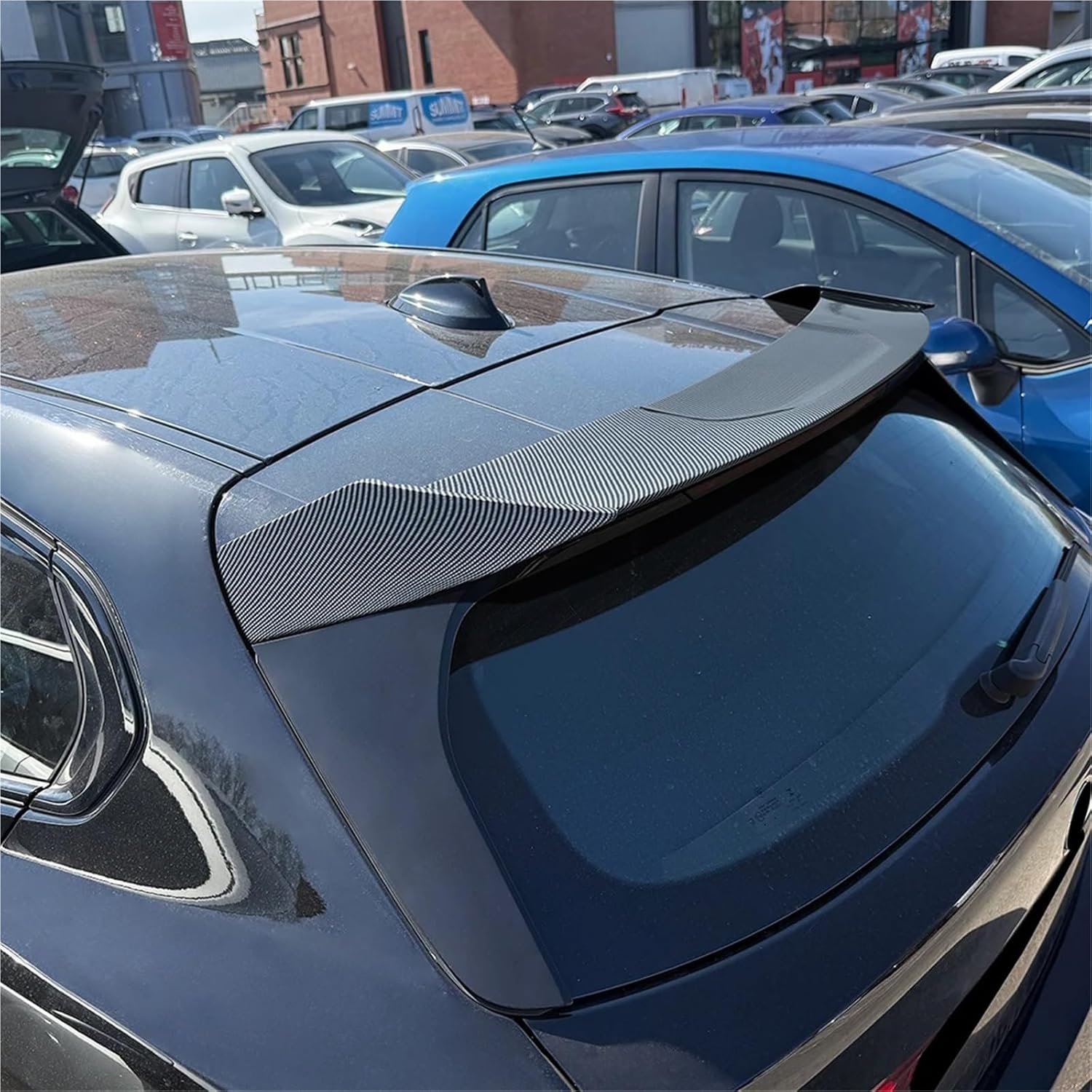 Compatible with BMW 1 Series F40 F70 Standard 118i 120i 2019-2024 Car Rear Roof Trunk Spoiler MP Style Tail Wing Styling Body Kit Black Trim(Carbon Look)