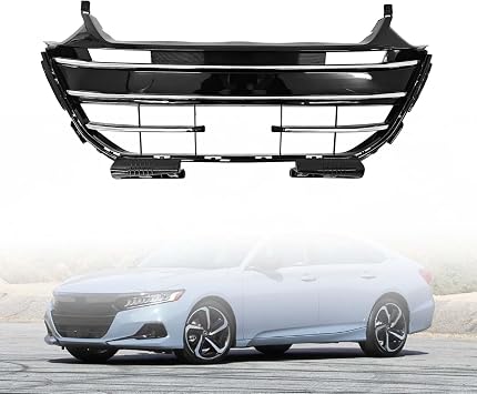 Front Bumper Lower Grille with Chrome Trim for 2021 2022 2023 Honda Accord Sedan Gas & Hybrid | OEM 08F21-TVA-100G 08F21-TVA-100G