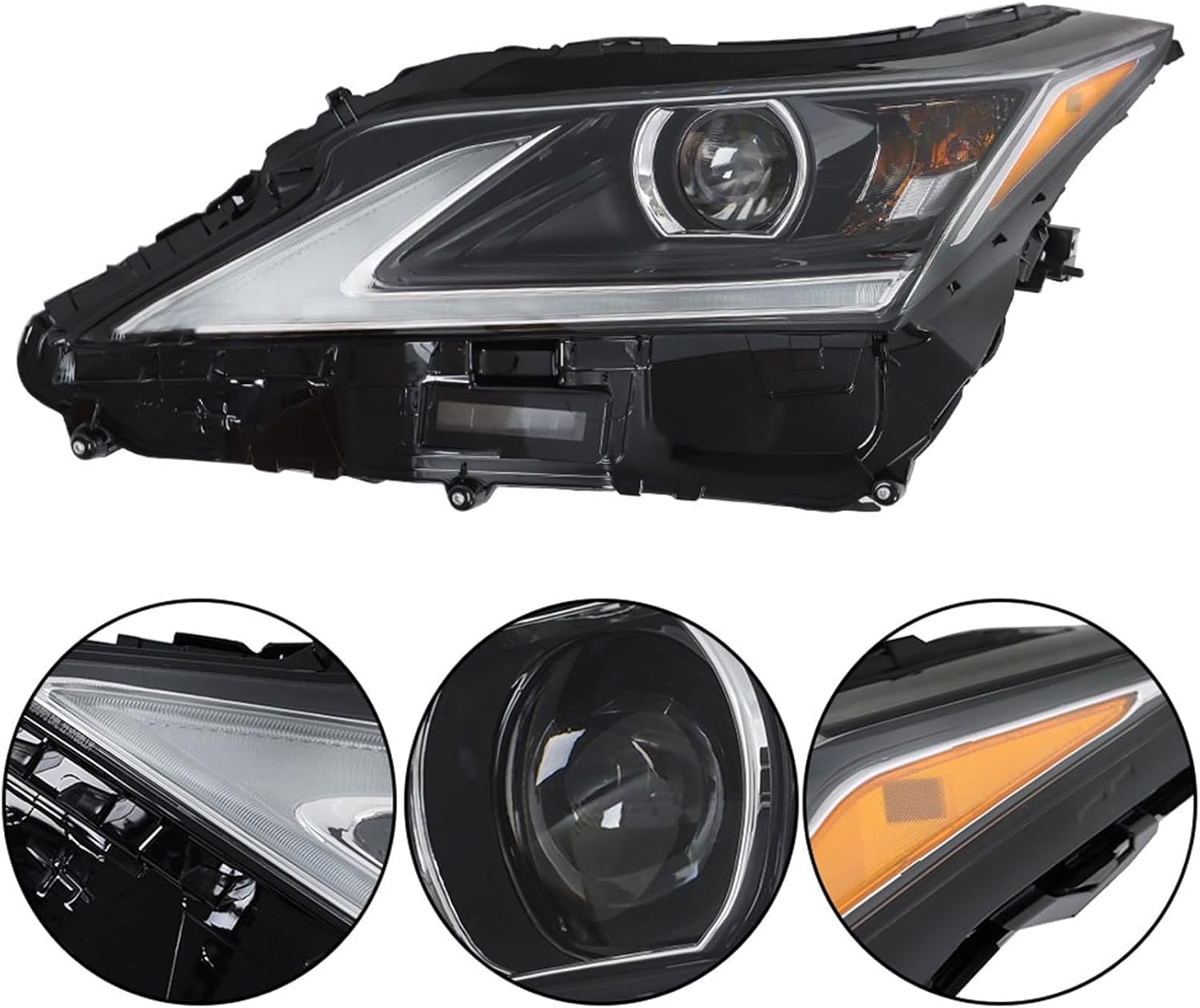 1 Pack Headlight Assembly Left Side Replacement for 2016 2017 2018 2019 RX350/RX450h w/o AFS Headlamp 81150-0E260