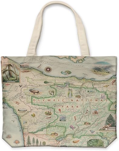 Miniatura 10 de California Central Coast State Parks - Bolsa de lona con asas, bolsa de compras de tela para comestibles, bolsa reutilizable y ecológica, 100%