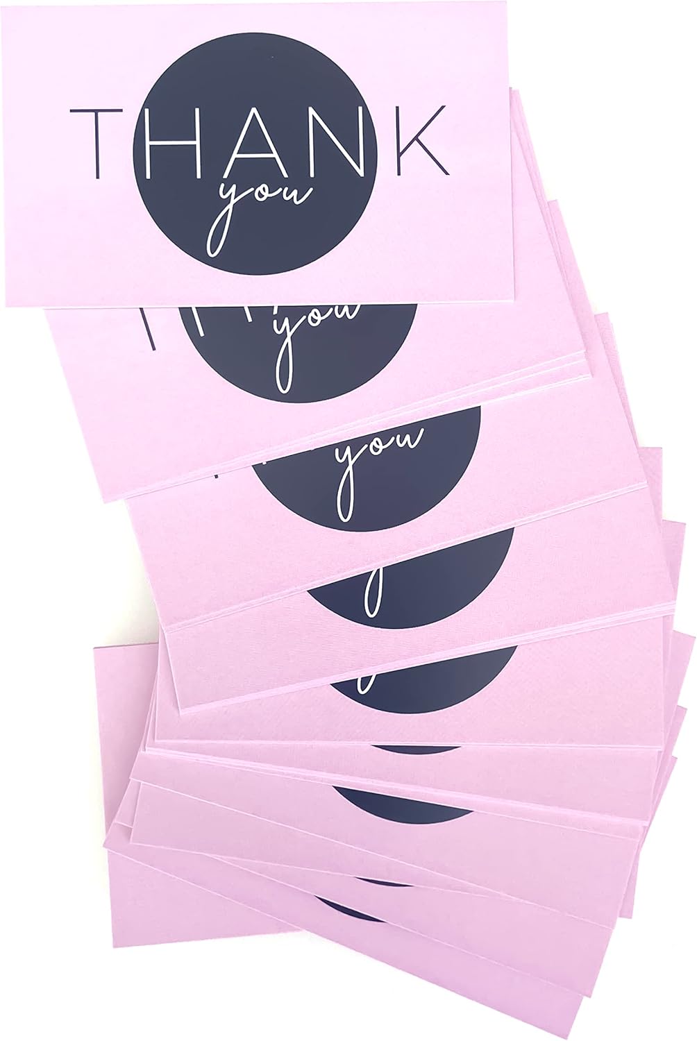 RXBC2011 Thank you cards Appreciation Notes Greeting Card for All Occasions Package Insert for Online business Pack of 100 Pink Black - Image 8