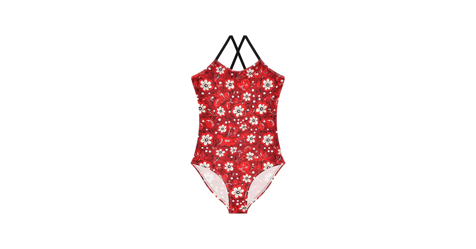 Amazon.com: Toddler Red Paisley Flower One Piece Swimsuits