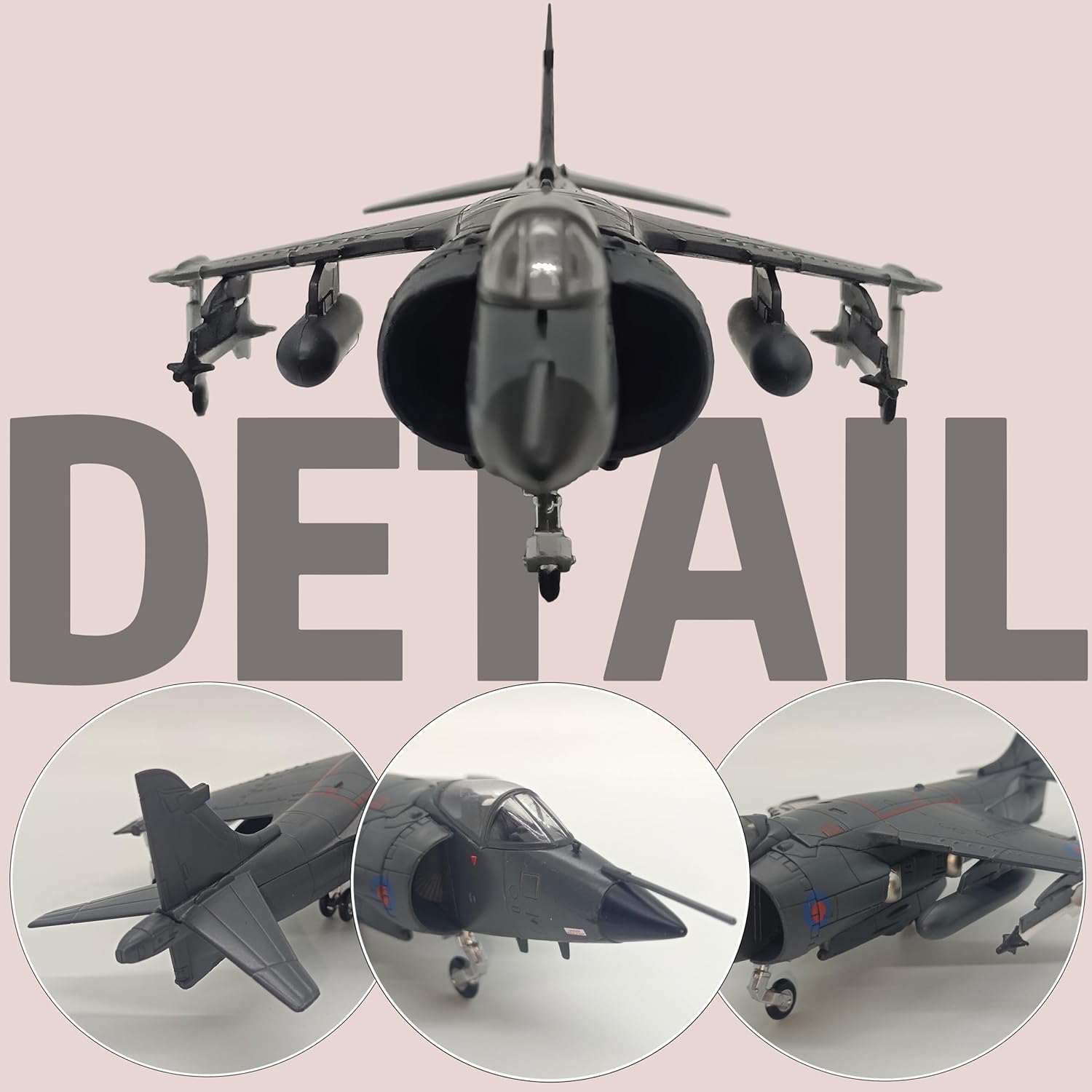 1:72 Scale Bomber Model Airplane Harrier Fighter Jet Model Attack Plane Military Model Plane Collection Plane for Gifts