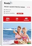 Koala Glossy Inkjet Photo Paper 8.5X11 Inches 48lb 100 Sheets Professional Glossy Photographic Paper Compatible with Inkjet Printer Use DYE Ink 180GSM