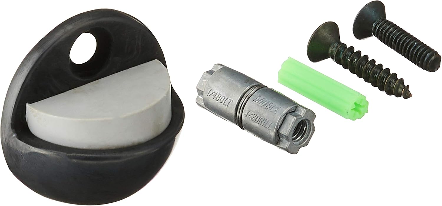 Baldwin 4000 1 Inch Half Dome Brass Door Bumper, Distressed Oil Rubbed Bronze