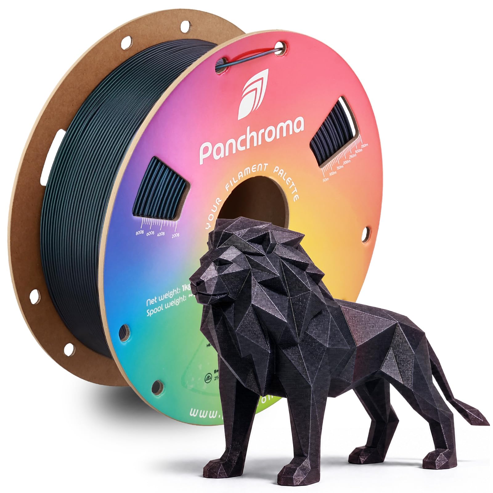 Polymaker Panchroma Starlight PLA Filament 1.75mm for 3D Printing, Midnight | Neatly Wound, Starry Sky PLA 1kg, Easy Print &amp; Smooth Feeding, Compatible with Bambu Lab &amp; Most 3D Printers