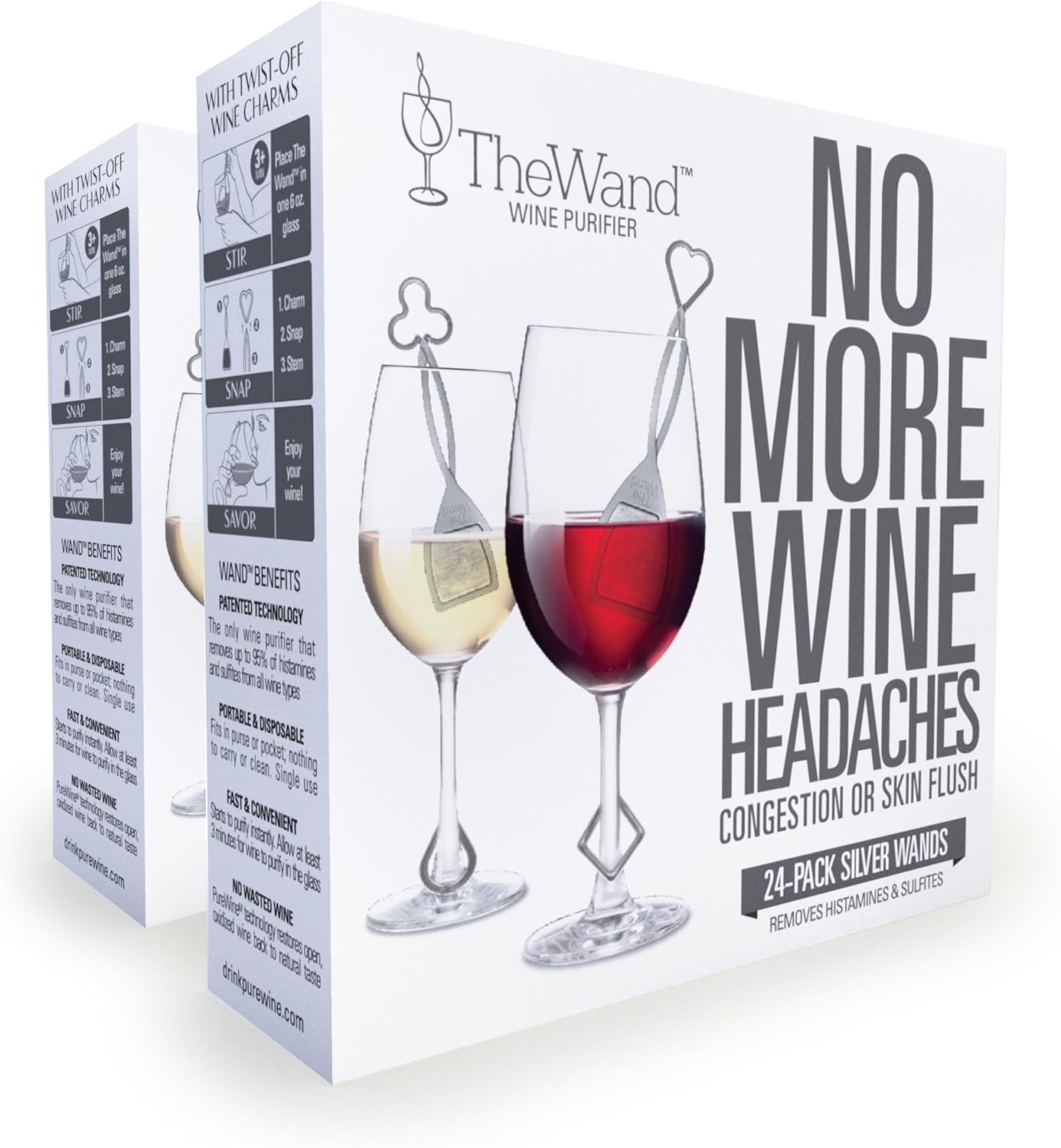 PureWine Purifier Wand 48 Filters for Histamines & Sulfites