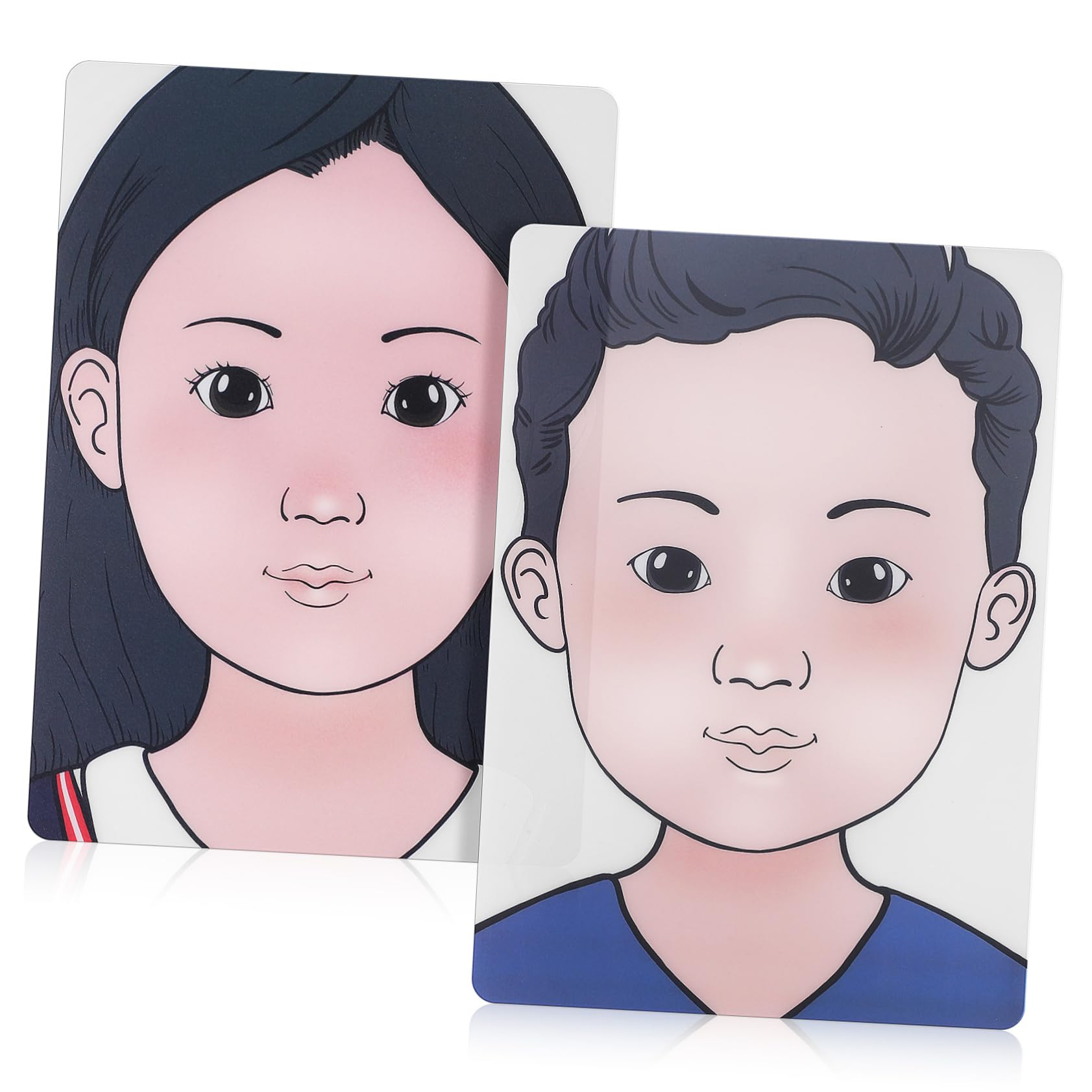 ARTIBETTER 1 Set Reusable Face Paint Practice Board Washable Makeup Exercise Tool for Boys for Face Painting Makeup Application Easy to Clean Safe Design