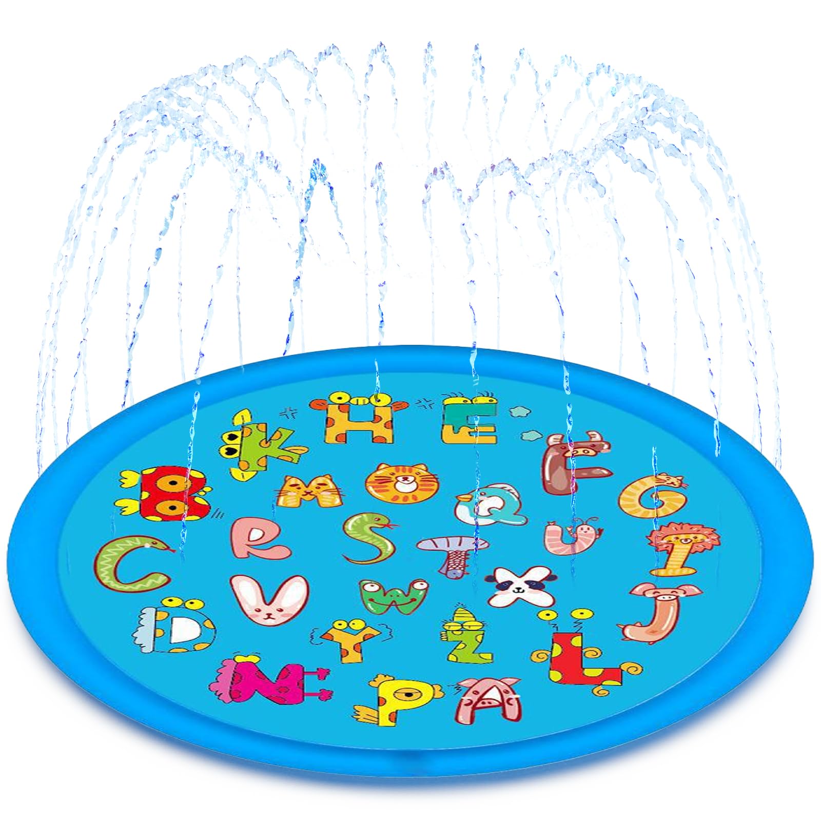 Splash Pads for Toddlers 1-3, 67'' Summer Outside Water Toys for Kids, Outdoor Sprinkler for Boys Girls 3-12, Splash Play ...
