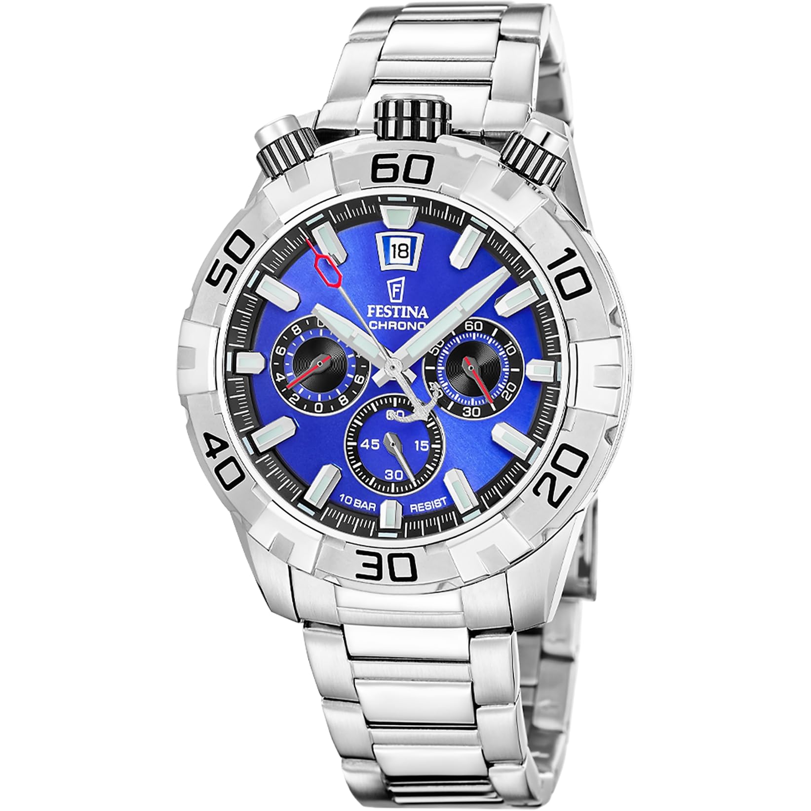 Festina Herrenuhr Chronograph aus Edelstahl 316L