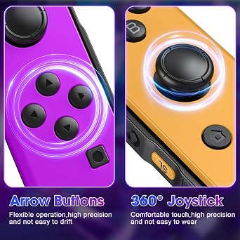 LNLBADNZ Replacement for Nintendo Switch Controller, Left and Right Switch Wireless Controllers Compatible with Switch/Lite/OLED, Support Motion Control/Wake-up/Dual Vibration (P-O)