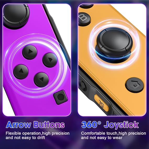LNLBADNZ Replacement for Nintendo Switch Controller, Left and Right Switch Wireless Controllers Compatible with Switch/Lite/OLED, Support Motion Control/Wake-up/Dual Vibration (P-O)