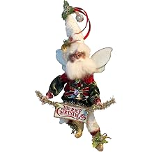 Mark Roberts Fairies 51-16620 Merry Christmas Bells Fairy SM Exclusive, Red, Green, 12 Inches