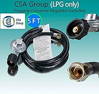 Vista 2 de Estufa de propano de un solo quemador con manguera LPG CSA de 13,000 BTU con quemador de propano único, protección de interruptor inteligente