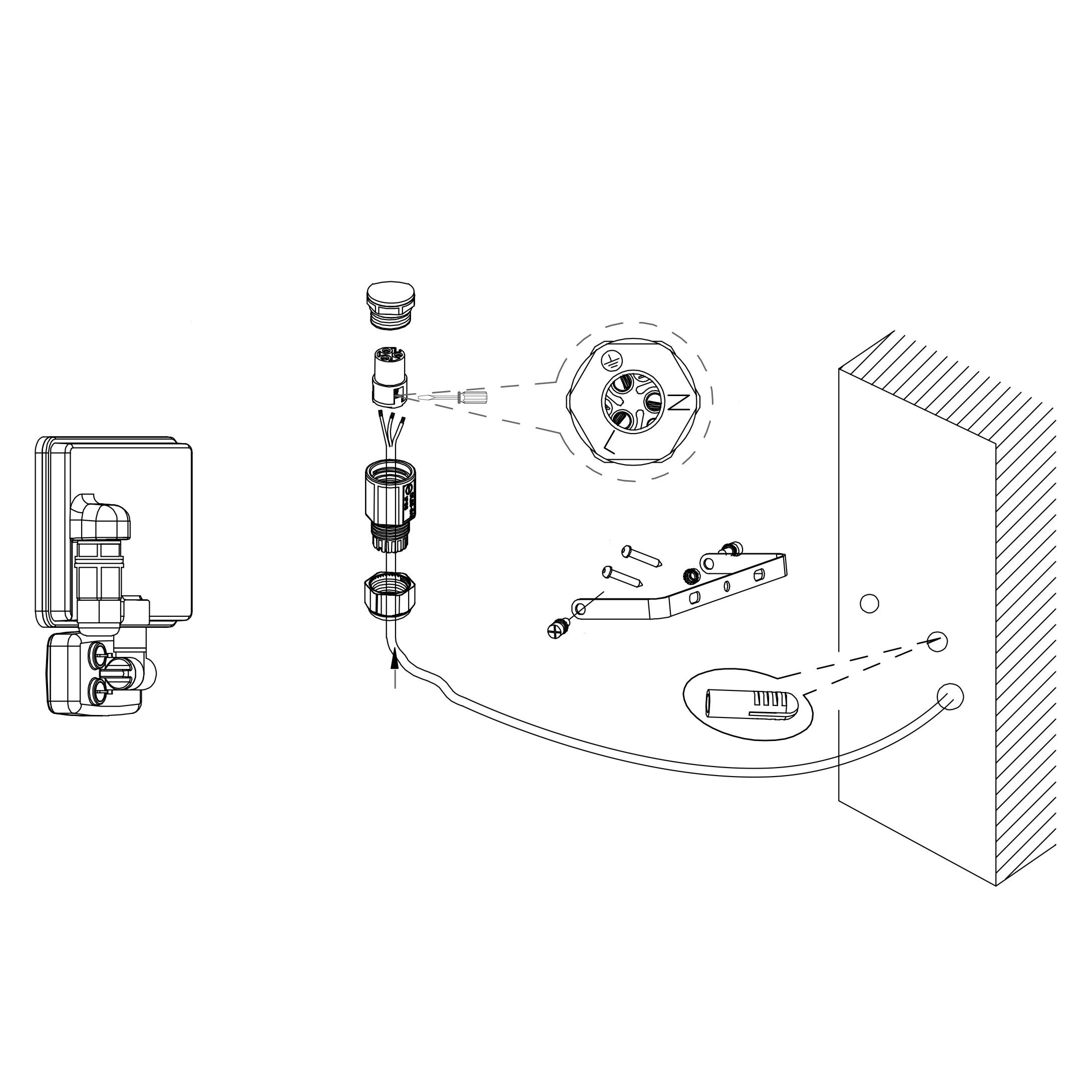 EGLO LED projecteur extérieur Faedo 3, Lampe Murale 1 Flamme en Aluminium