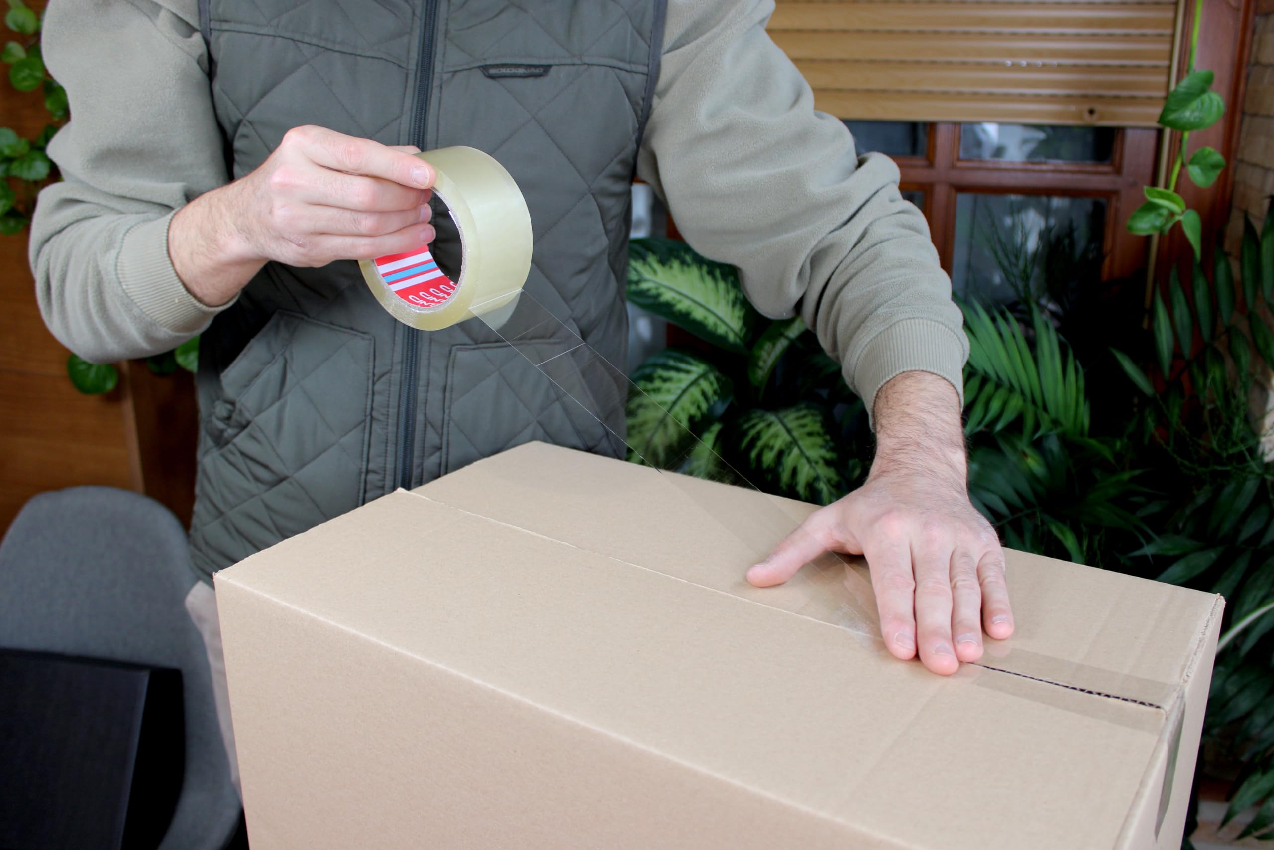 Cinta para Embalar Precinto Transparente 48mm×200m Paquete 36 Rollos Cinta de Embalaje extra Fuerte Cintas adhesivas para cajas