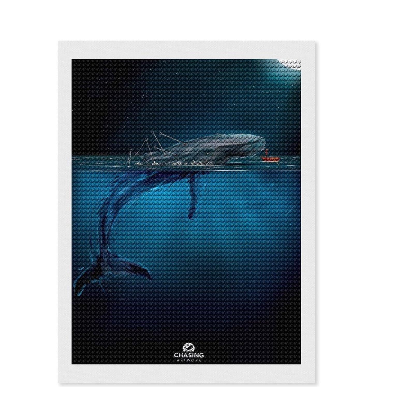 Junmoney Sad Sad Song Diamond Painting Set 12"x16", Printed Canvas, Finish and Display, Home Wall Decor, Gift Idea, Neat Printed Canvas