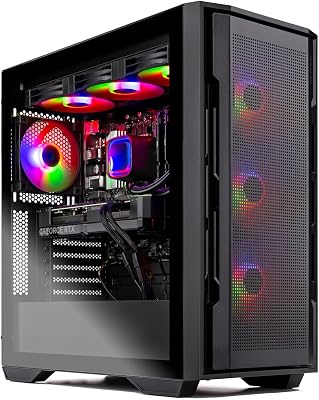 Skytech Gaming Rampage Desktop PC, Ryzen 7 7800X3D 4.2 GHz (5GHz), AMD RX 9070 16GB, 2TB Gen4 NVMe SSD, 32GB DDR5 RAM 6000 RGB, 850W Gold PSU, 360mm ARGB AIO, Wi-Fi, Win 11