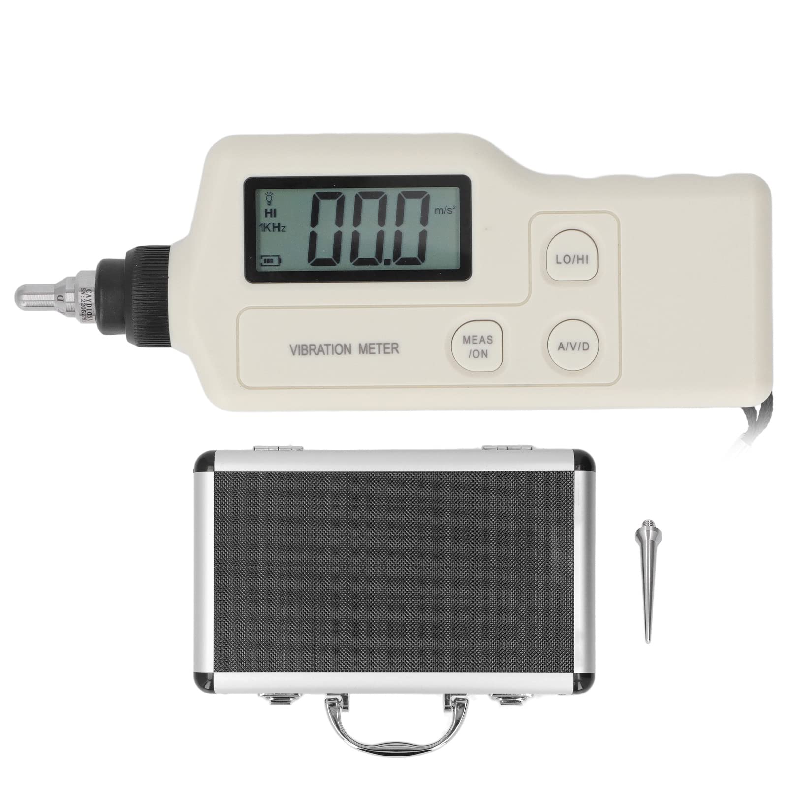 MRKU Handheld Digital Vibration Tester with LCD Display - Portable Vibrometer for Rotating and Reciprocating Machinery Maintenance