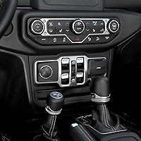 Vista 7 de Cubierta de aluminio para interruptor de ventana, accesorios interiores compatibles con Jeep Wrangler JL JLU y Gladiator JT 2018-2025 (cromado)