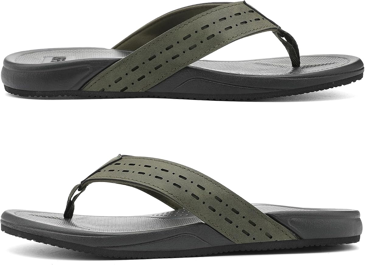 Mens Rubber Flip Flops for Beach and Water
