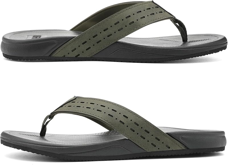 Mens Rubber Flip Flops for Beach and Water
