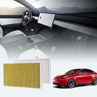 BASENOR 2026 Tesla Model Y Model 3 Cabin Air Filter with Activated Carbon [OEM Filter Replacement] for 2020-2026 Model Y Juniper 2017-2025 Tesla 3 Highland (Standard/Premium/Performance)