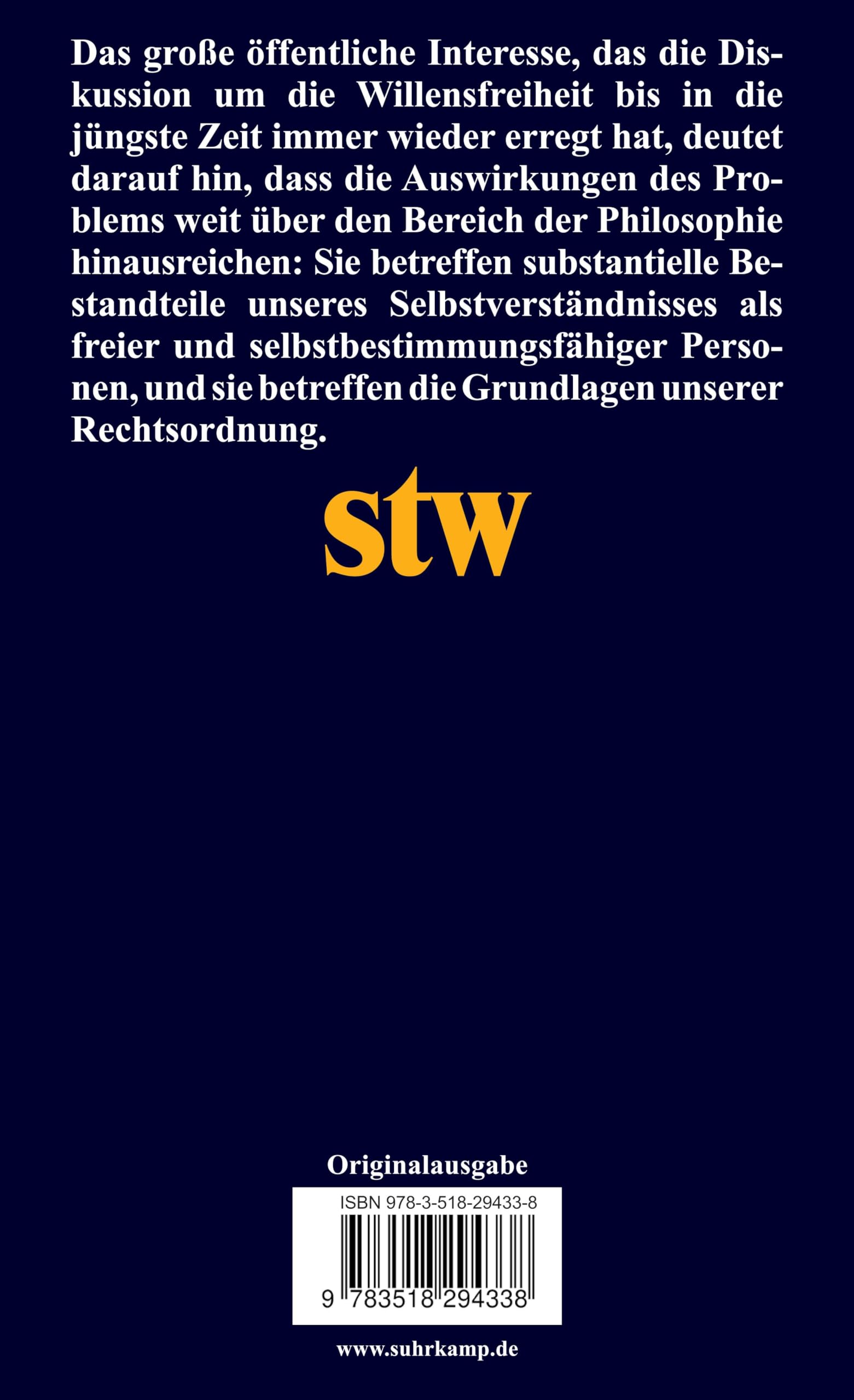 Willensfreiheit und rechtliche Ordnung: 1833