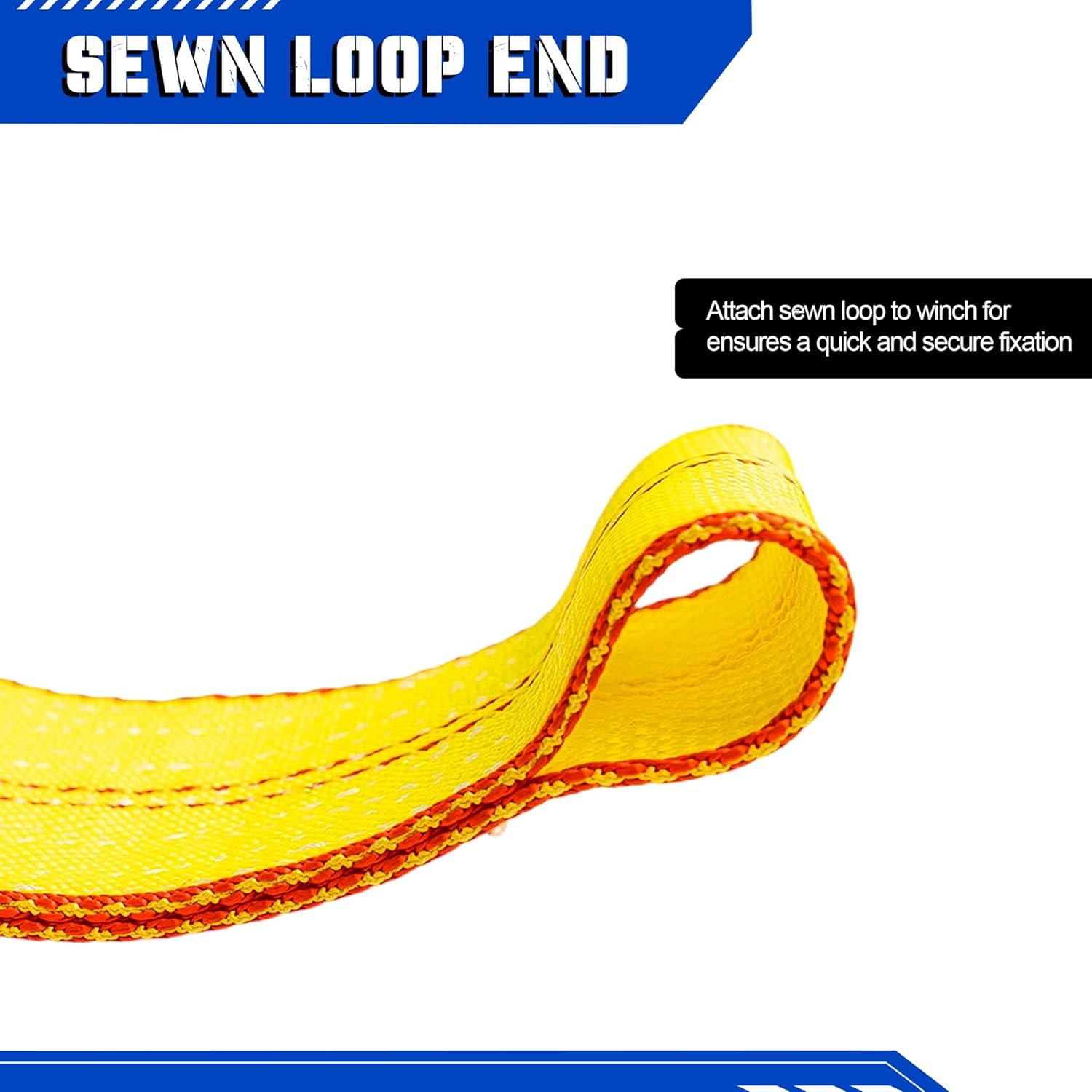 Roll Off Container Winch Strap with Flat Hook,4 Inch x 5 Feet, Heavy-Duty Cargo Straps for Flatbed Trailer with Flat Hook and Sewn Loop End to Secure and Easy Fixation,2-Pack