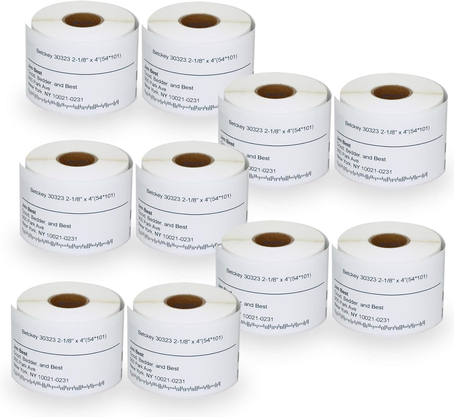 BETCKEY Compatible DYMO 30323 (21/8" x 4" Removable