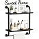 Tinpin Bathroom Shelves Wall Mounted, Rustic Farmhouse Pipe Shelves, Wall Shelves 2-Tier, Industrial Pipe Shelving, Floating 