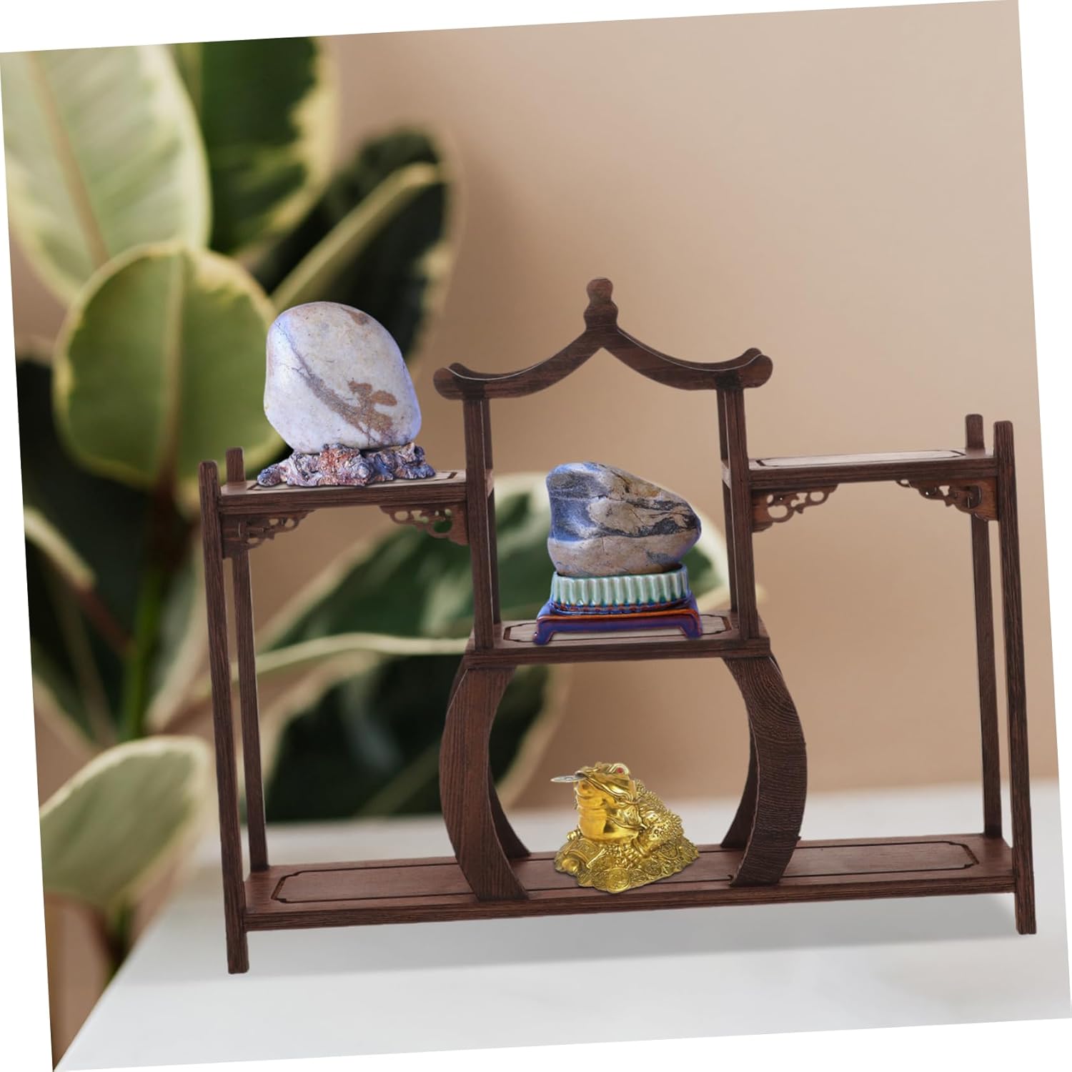 Elegant Wooden Antique Shelf Plant Stand Indoor Plant Shelves Display Stand Home Decor