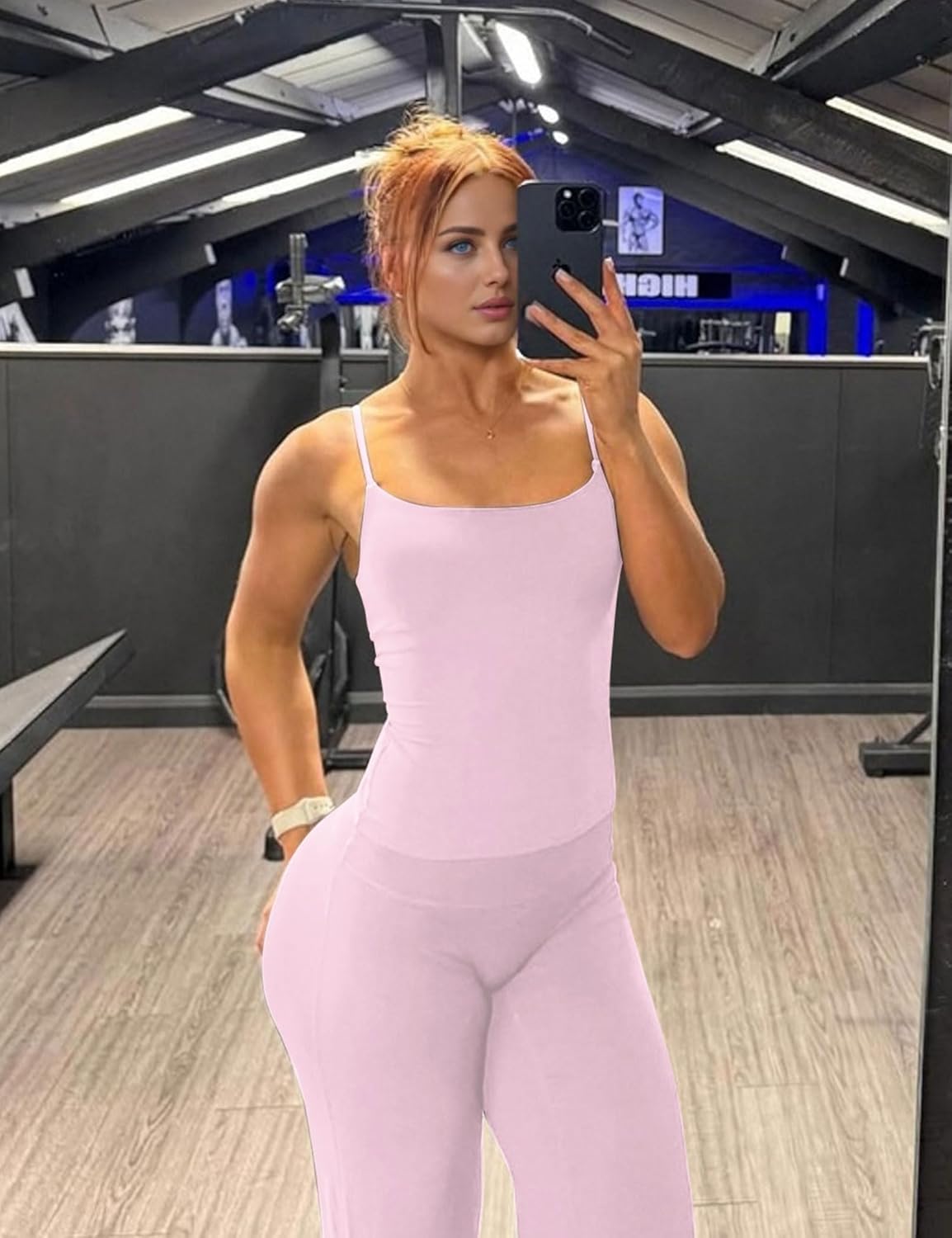 Spaghetti Strap Workout Tank Tops for Women Scoop Neck Women Sports Bras Yoga Camisole Strappy Tank Tops Built in Bra - Image 3