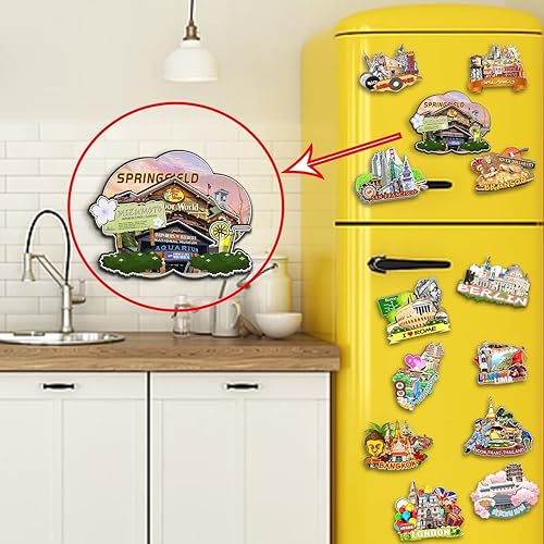 Miniatura 4 de Imán de madera para nevera de Springfield Missouri, Estados Unidos, 3D, monumentos de viaje, coleccionables, recuerdos, decoración hecha a mano