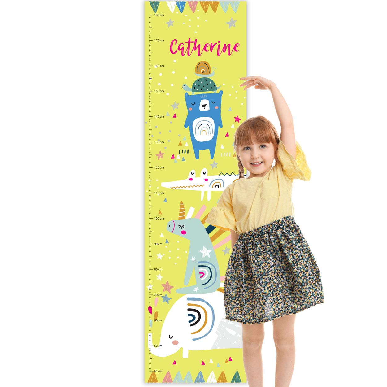 Personalised Kids Height Charts (Unicorn and Bear) — image 1